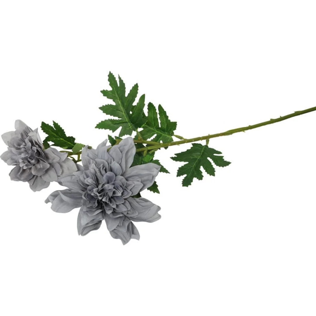 Sztuczna gałązka z dwoma daliami szarymi - dekoracja o naturalnym wyglądzie, 66 cm — zdjęcie 3