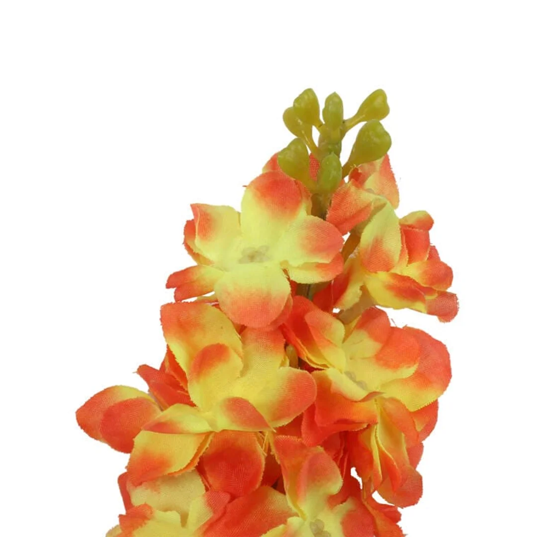 Sztuczna Lewkonia Wysokiej Jakości w Kolorze Pomarańczowym o Wysokości 84 cm — zdjęcie 2