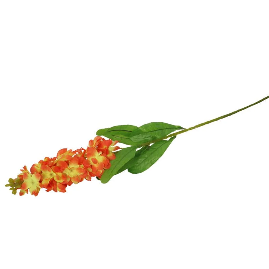 Sztuczna Lewkonia Wysokiej Jakości w Kolorze Pomarańczowym o Wysokości 84 cm — zdjęcie 4