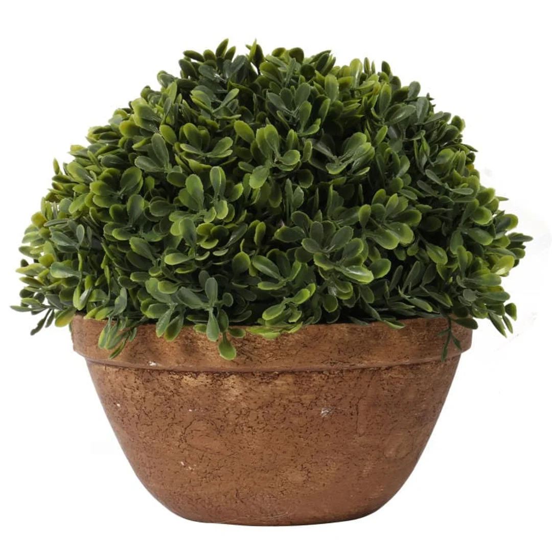 Sztuczna Roślina Bukszpan w Ceramicznej Doniczce 20 cm — zdjęcie 3