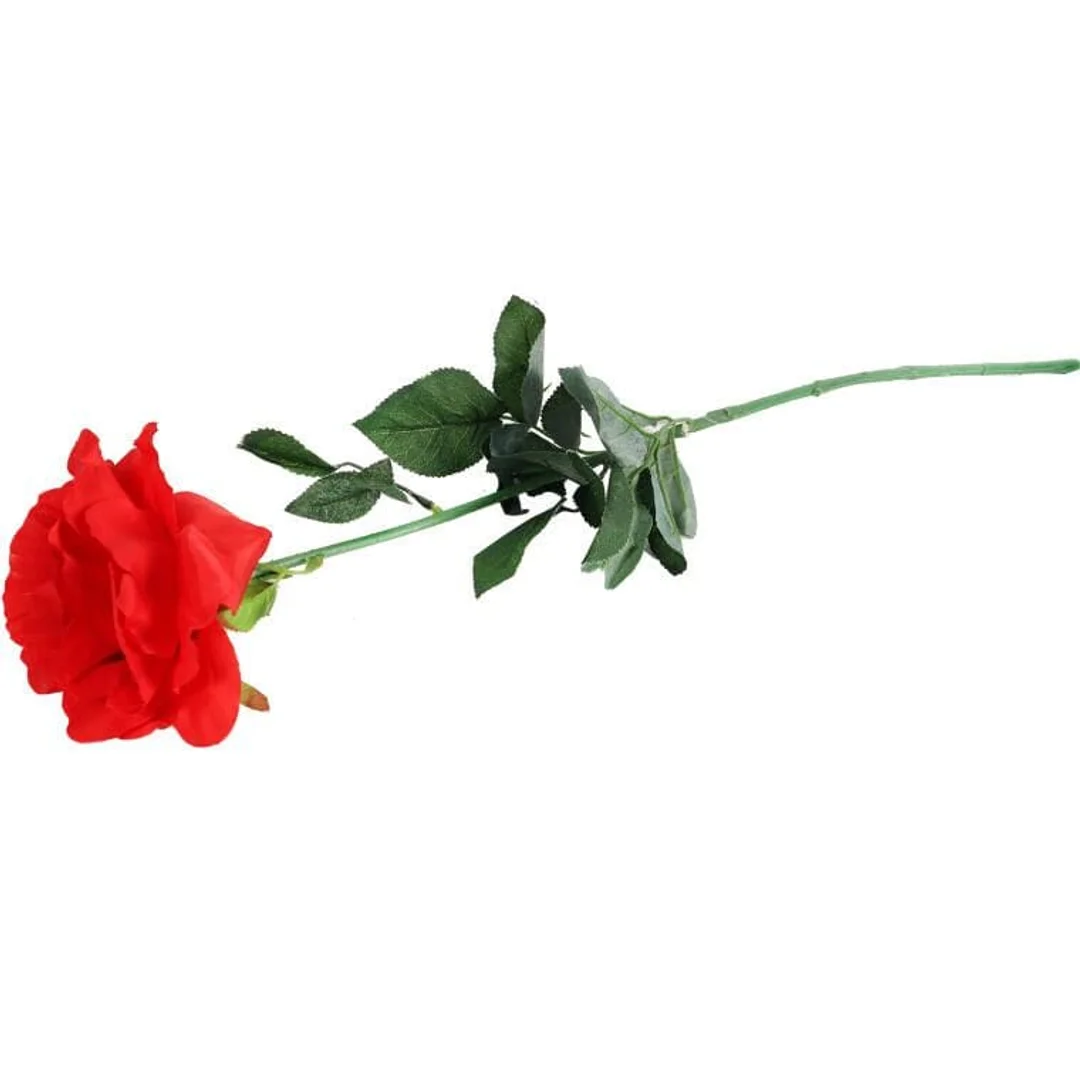 Sztuczna Róża Czerwona o Wysokości 70cm - Dekoracja Realistycznego Wyglądu — zdjęcie 3