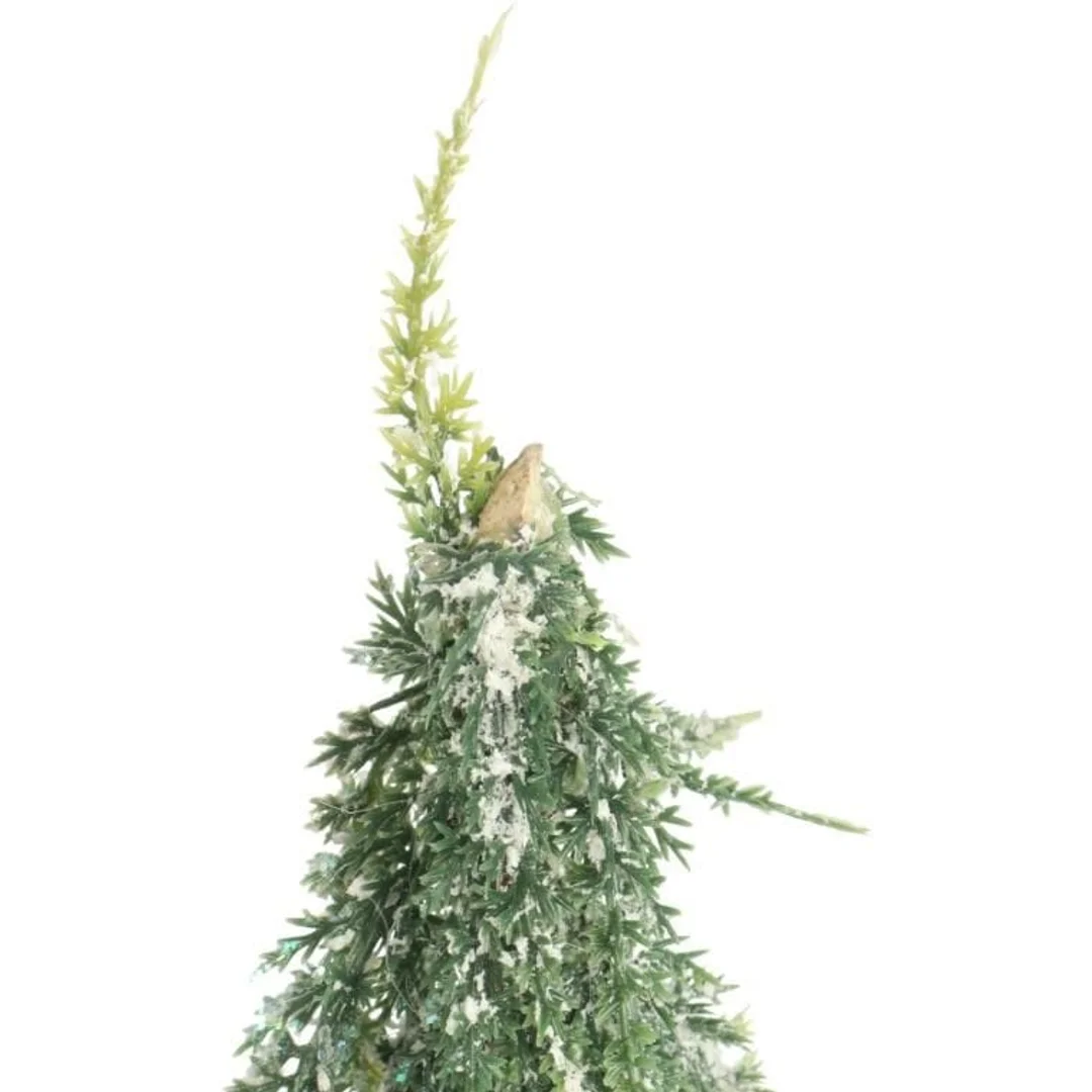Sztuczne drzewko CHOINKA OŚNIEŻONA W JUCIE 24 CM — zdjęcie 2