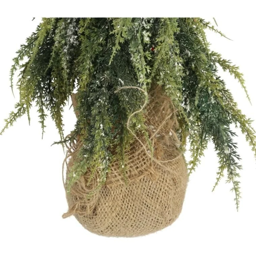 Sztuczne drzewko CHOINKA OŚNIEŻONA W JUCIE 50 CM — zdjęcie 3