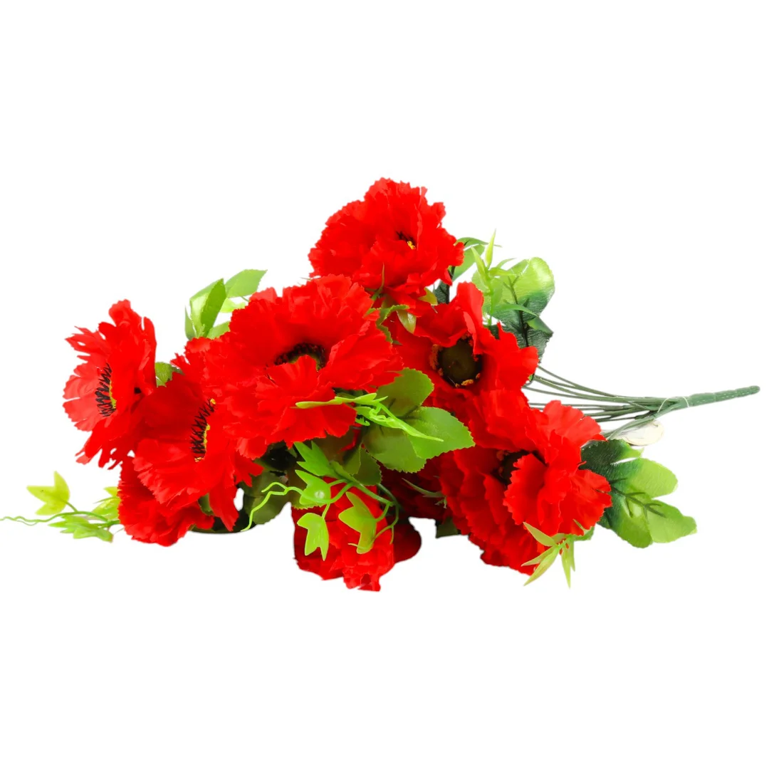 Sztuczny Bukiet 14 Anemonów 54 cm CZERWONY — zdjęcie 4