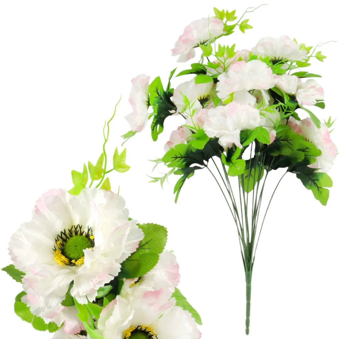 Sztuczny Bukiet 14 Anemonów 54 cm JASNY RÓŻ — zdjęcie 11
