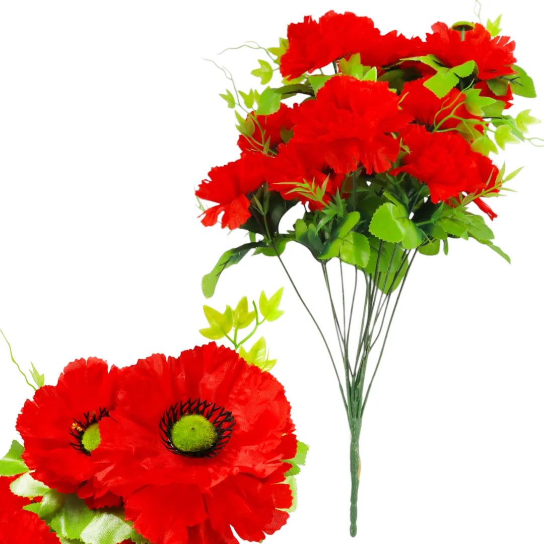 Sztuczny Bukiet 14 Anemonów 54 cm JASNY RÓŻ — zdjęcie 6
