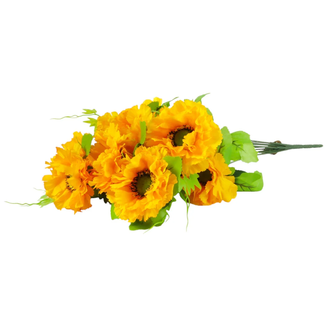 Sztuczny Bukiet 14 Anemonów 54 cm ŻÓŁTE — zdjęcie 4