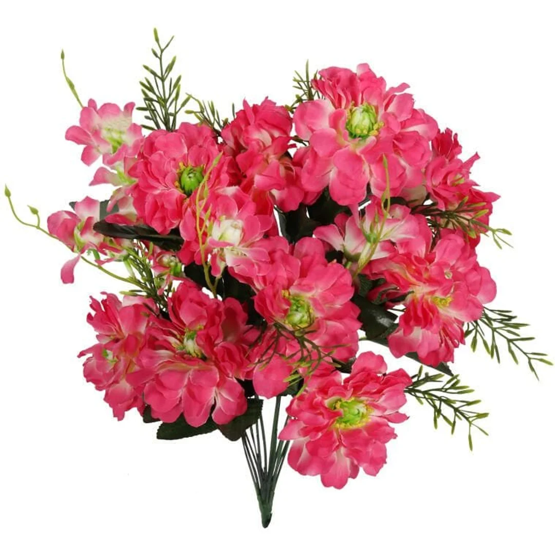 Sztuczny Bukiet 14 Anemonów w Kolorze Różowym - Realistyczny Wygląd, Wysokość 48 cm — zdjęcie 2