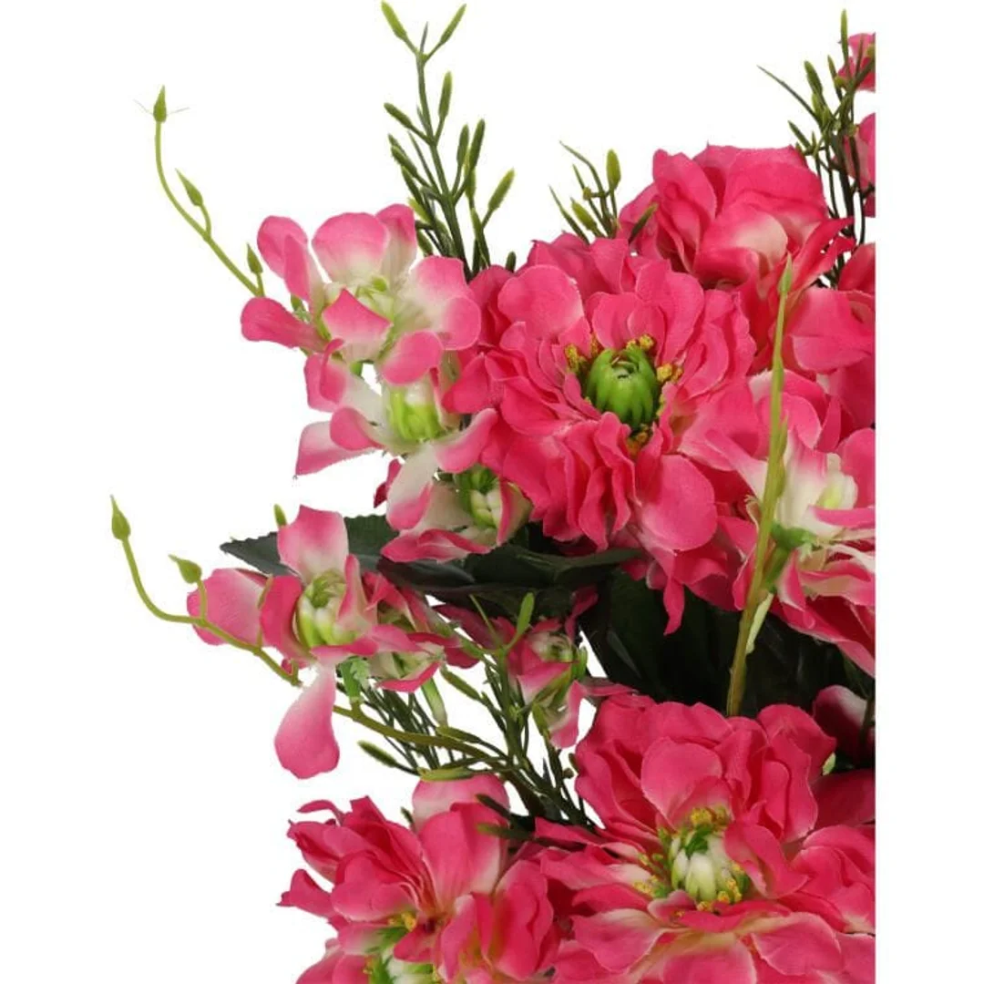 Sztuczny Bukiet 14 Anemonów w Kolorze Różowym - Realistyczny Wygląd, Wysokość 48 cm — zdjęcie 3
