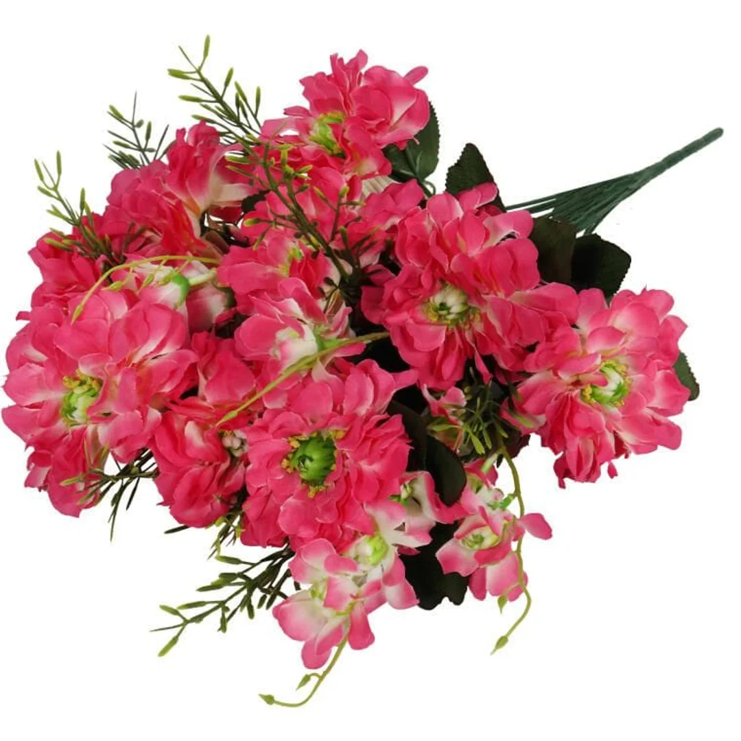 Sztuczny Bukiet 14 Anemonów w Kolorze Różowym - Realistyczny Wygląd, Wysokość 48 cm — zdjęcie 5