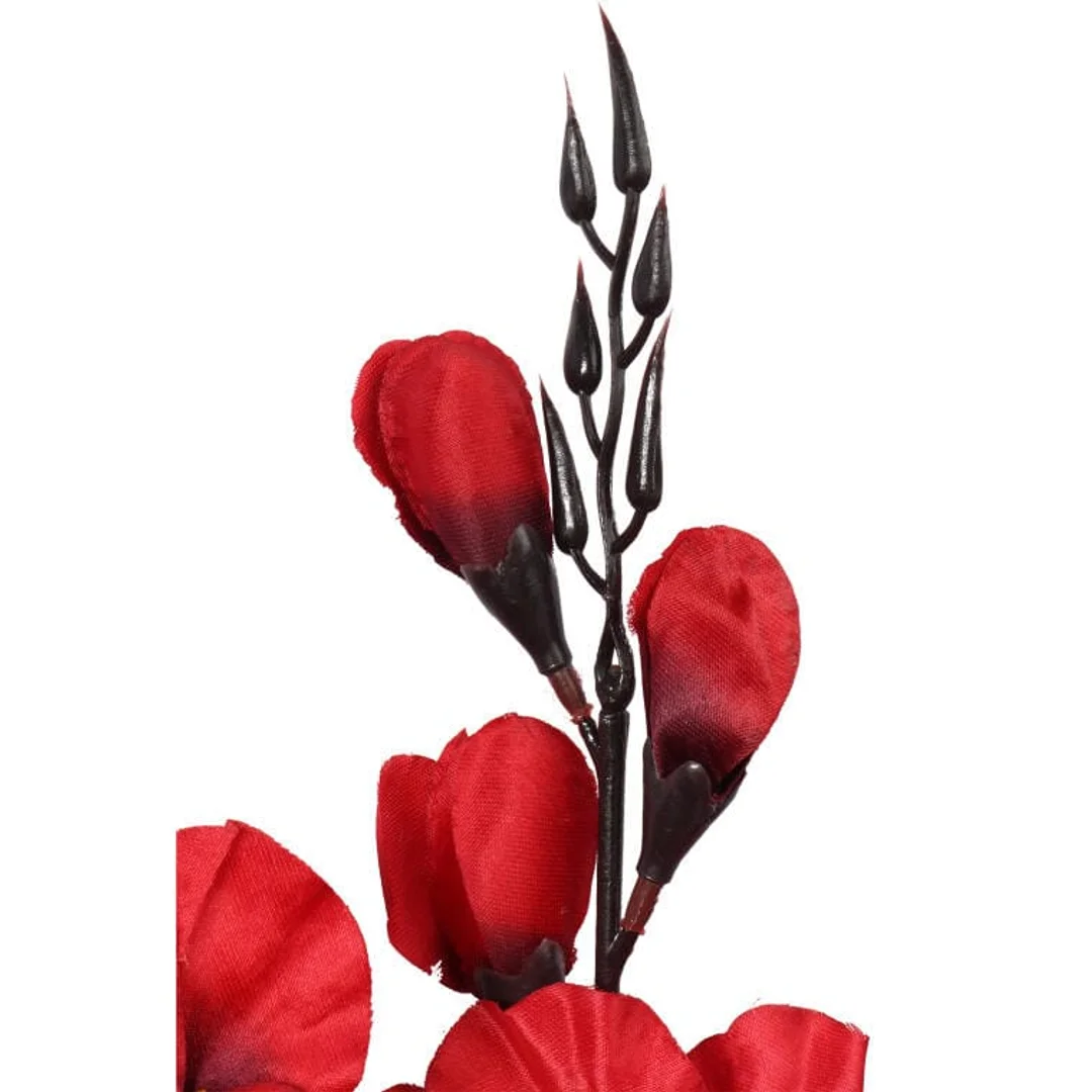 Sztuczny Bukiet 5 Czerwonych Gladioli Wysokiej Jakości, 70 cm — zdjęcie 2