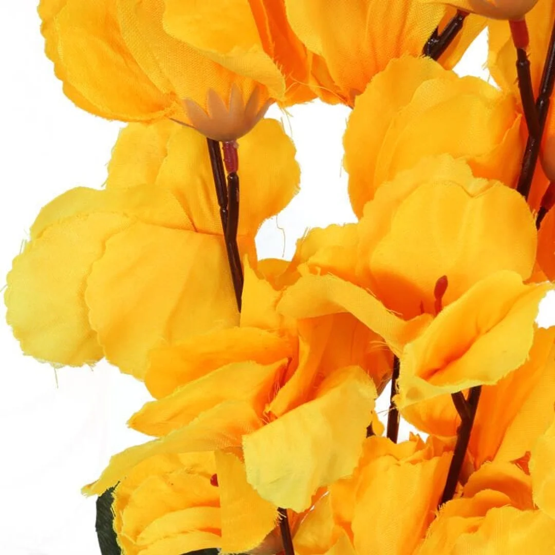 Sztuczny Bukiet 5 Żółtych Gladioli o Realistycznym Wyglądzie - 65 cm — zdjęcie 3