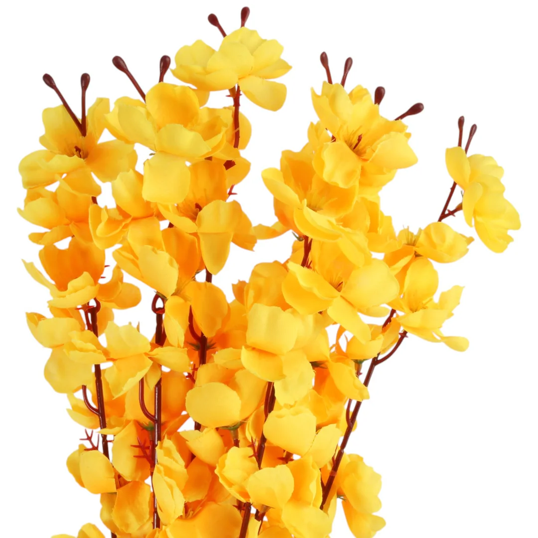 Sztuczny Bukiet 7 żółtych Jabłoni 56 cm — zdjęcie 3