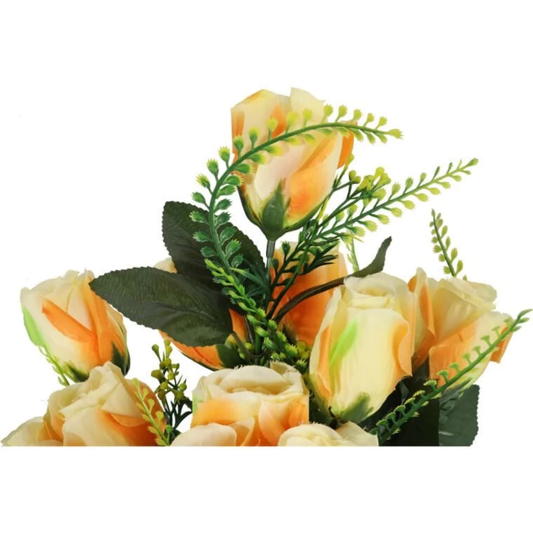 Sztuczny bukiet 9 żółtych róż o wysokości 45 cm — zdjęcie 2