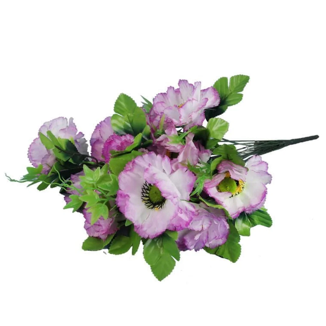 Sztuczny Bukiet Jasno fioletowych Anemonów - 14 Sztuk, 54 cm — zdjęcie 3