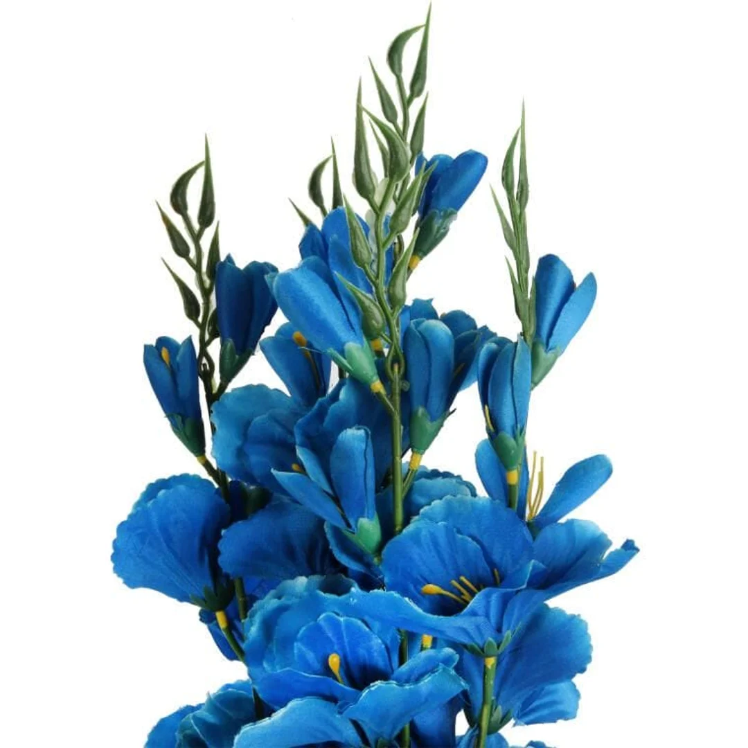 Sztuczny Bukiet Niebieskich Gladioli - 5 Sztuk, Wysokość 65 cm — zdjęcie 2