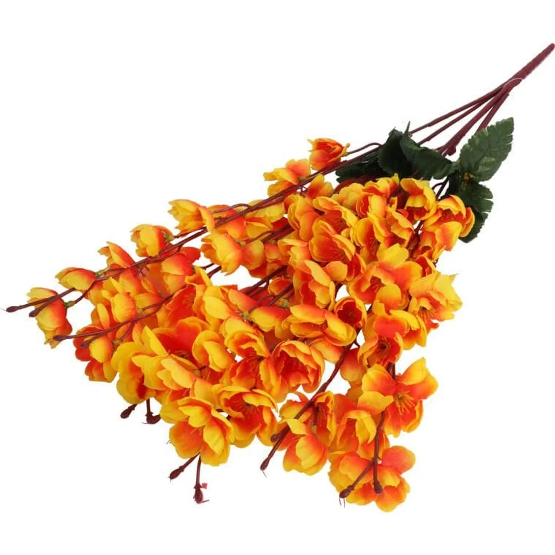 Sztuczny Bukiet Pomarańczowych Jabłoni - 7 Sztuk, Wysokość: 56 cm — zdjęcie 3