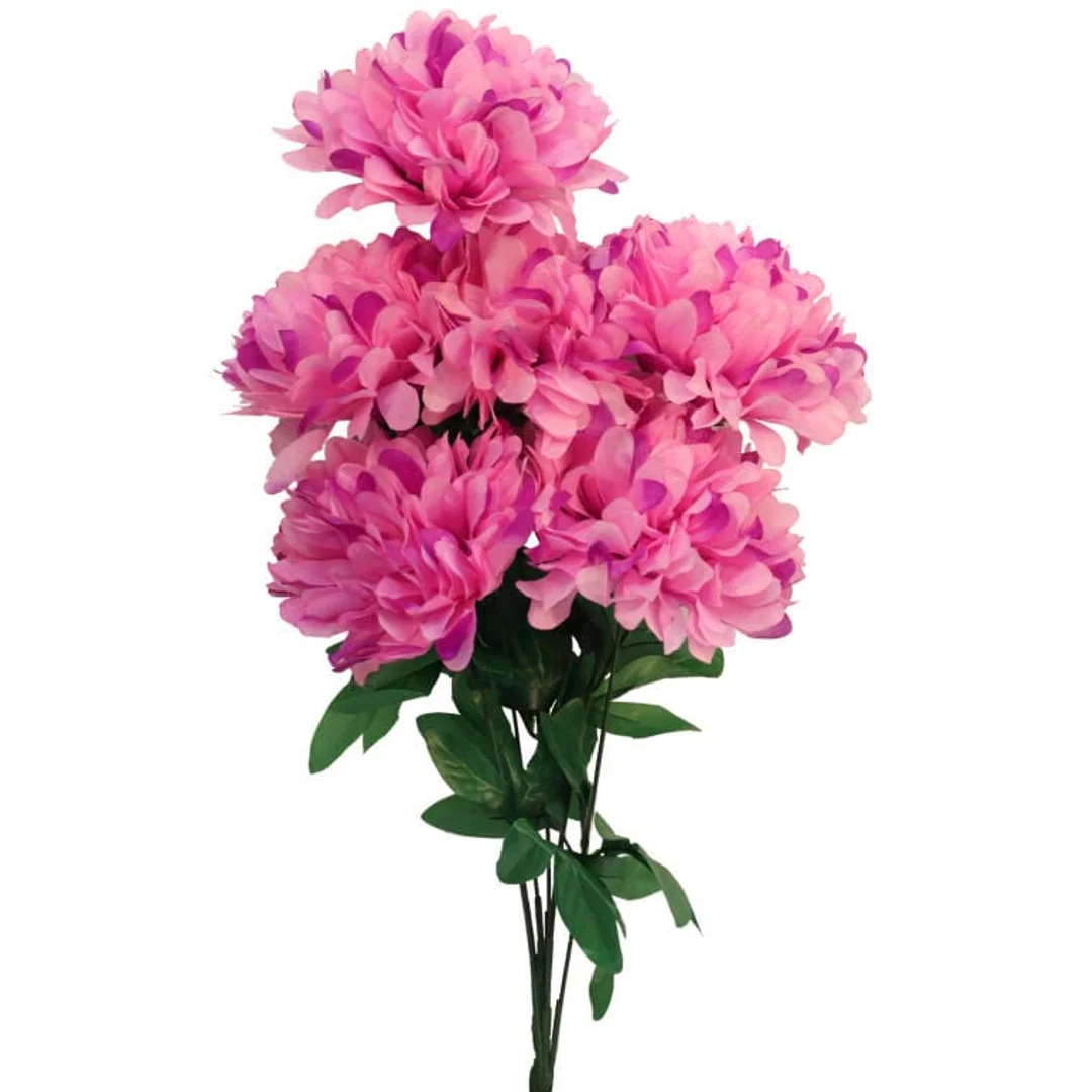 Sztuczny Bukiet Różowych Chryzantem 72 cm - Idealny na Wszystkich Świętych — zdjęcie 2