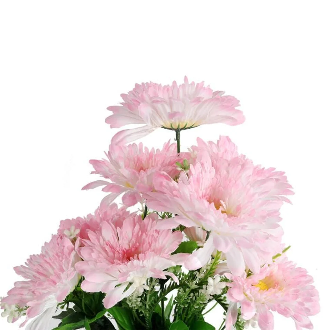 Sztuczny Bukiet Różowych Gerber 9 Sztuk - Elegancki Dekoracja 54cm — zdjęcie 2