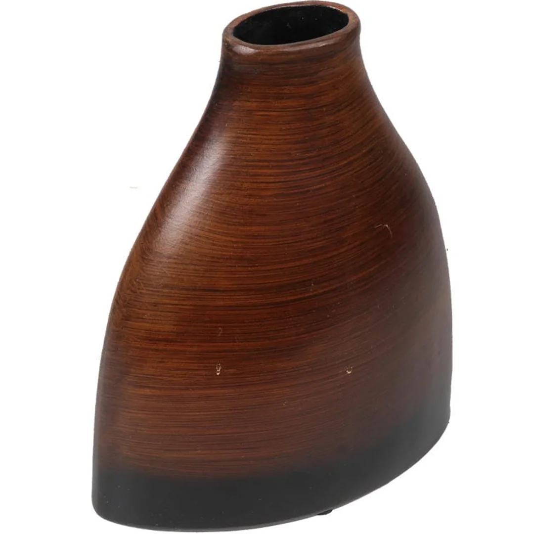 Wazon ceramiczny w kolorze brązowym 19x10x22 cm — zdjęcie 2