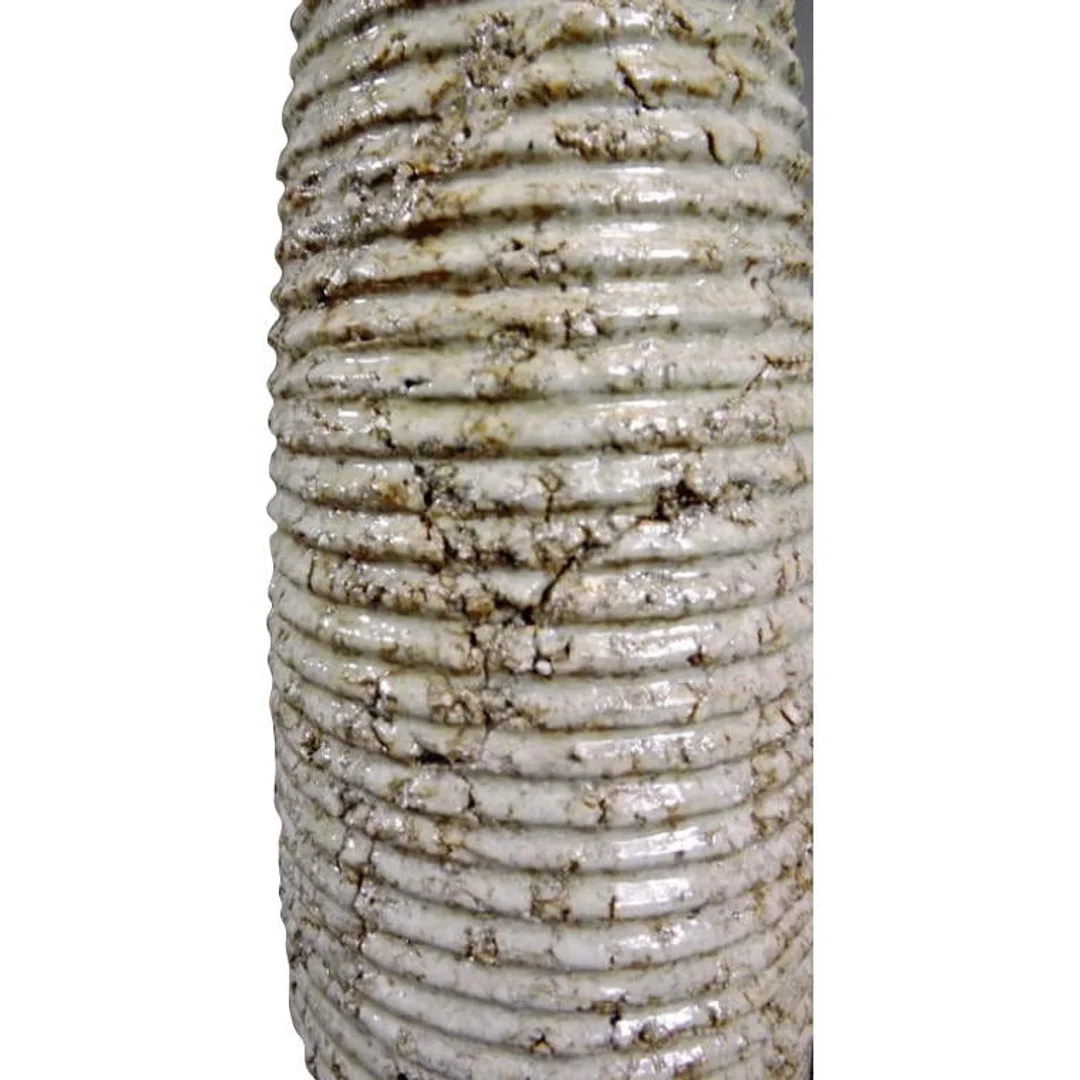 Wazon kamienny w kolorze kremowym w prążki 37x10 cm — zdjęcie 2