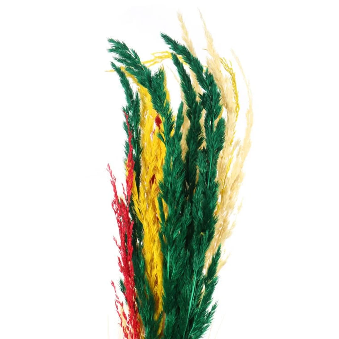 Wielkanocna Palma Ręcznie Robiona z Naturalnych Materiałów, 70cm, Kolor Kremowy — zdjęcie 3