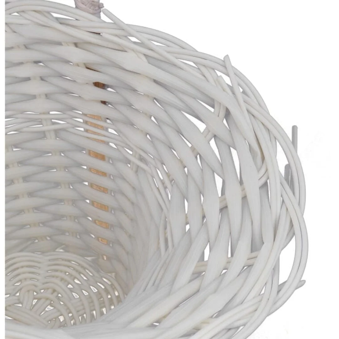 Wielkanocny Koszyk do Święcenia i Dekoracji Wiosennej, Biały, 30 cm — zdjęcie 2