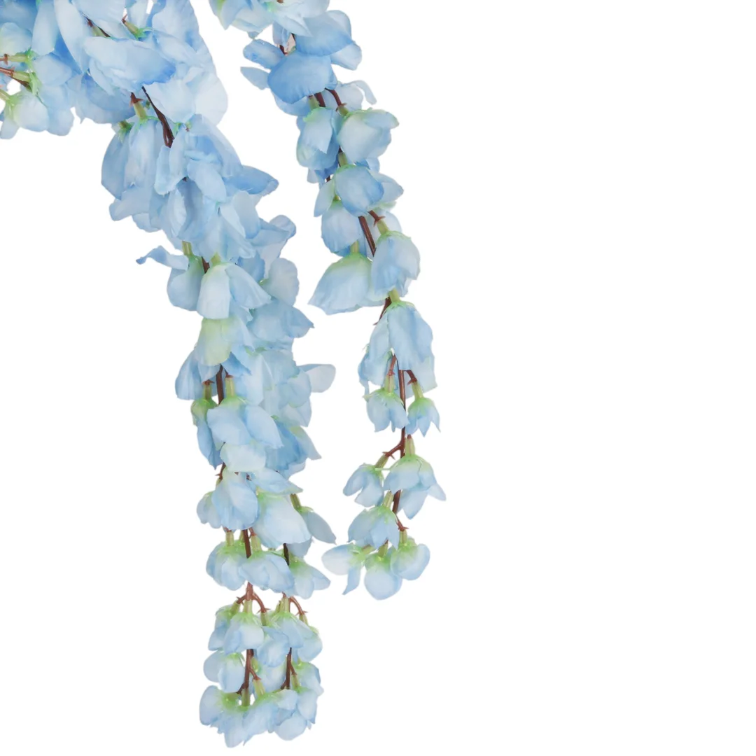 Wisteria Sztuczne Kwiaty Girlanda Glicynia Kwiaty Wiszące Balkon Taras Ślub niebieska