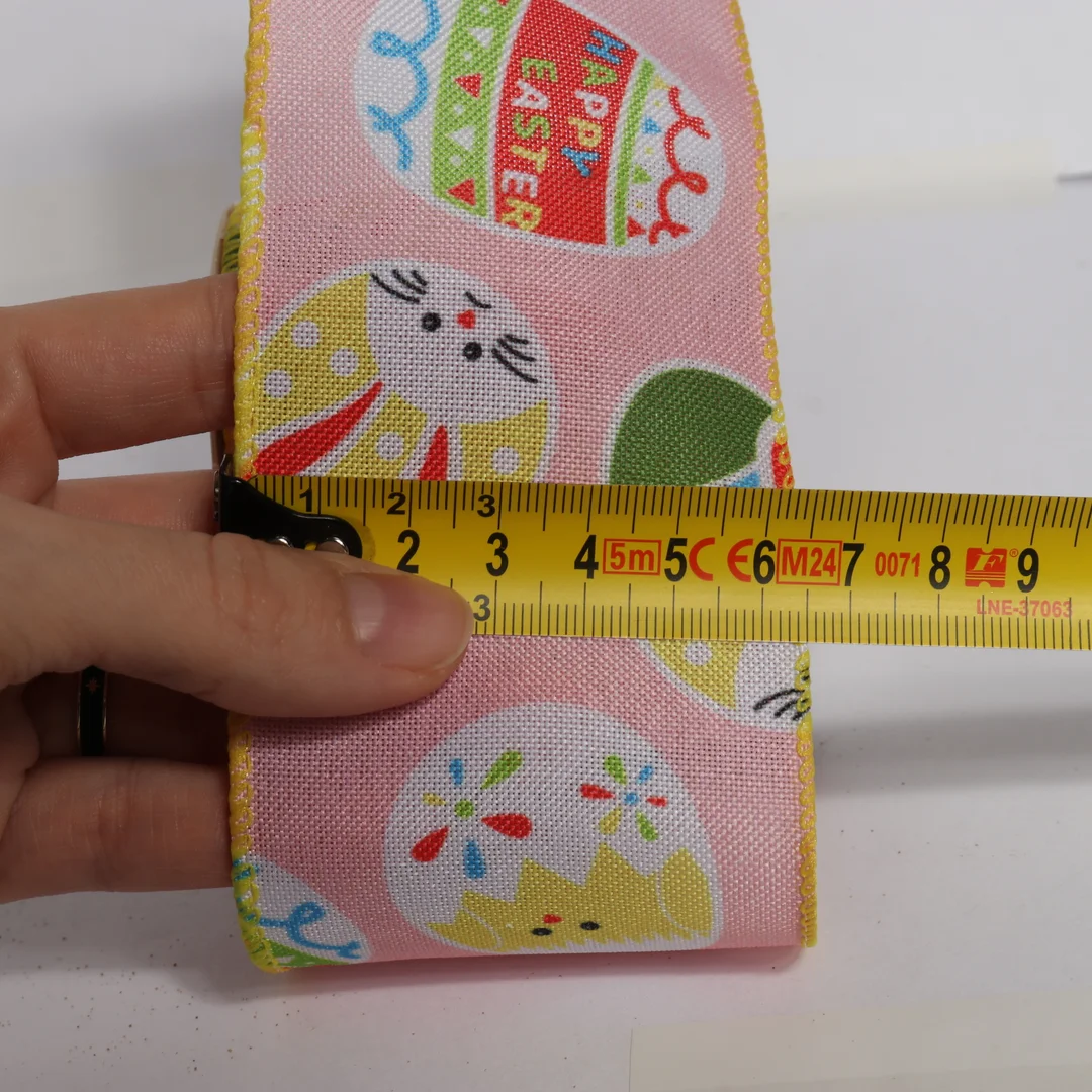 WSTĄŻKA DEKORACYJNA Z JAJKAMI RÓŻOWA 2,7M WIOSNA/WIELKANOC — zdjęcie 5