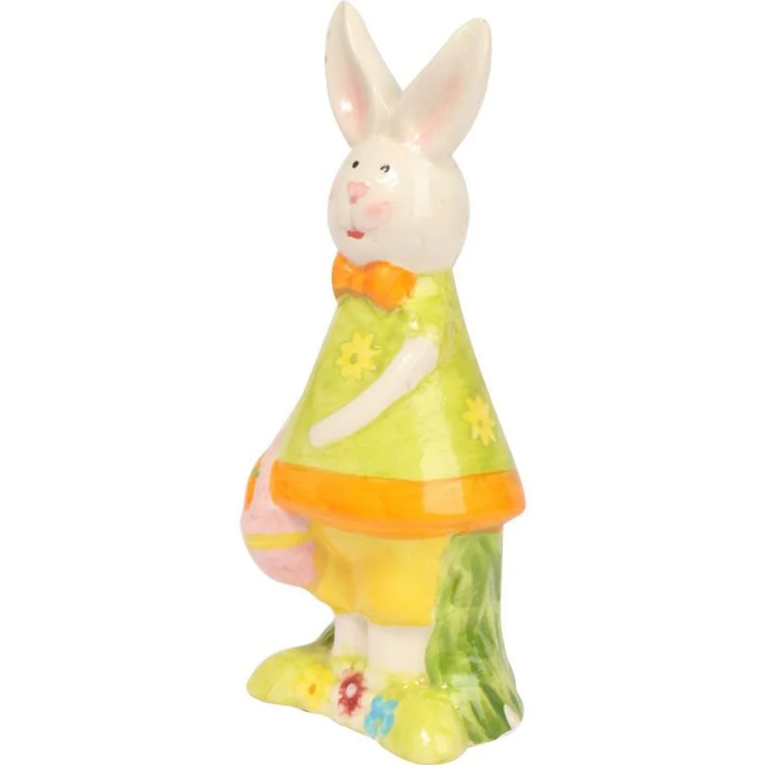 ZAJĄC CERAMICZNY FIGURKA ŻÓŁTA — zdjęcie 2
