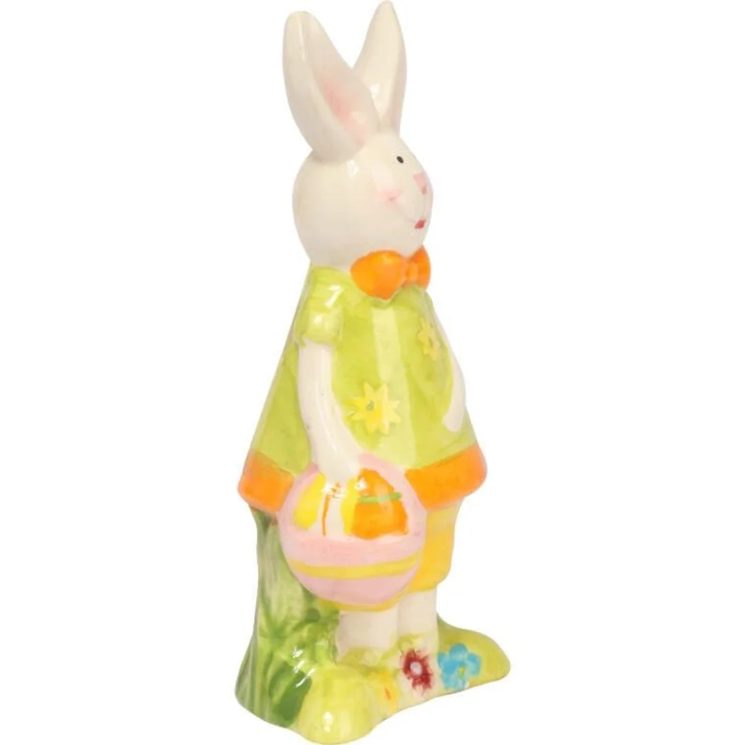 ZAJĄC CERAMICZNY FIGURKA ŻÓŁTA — zdjęcie 3