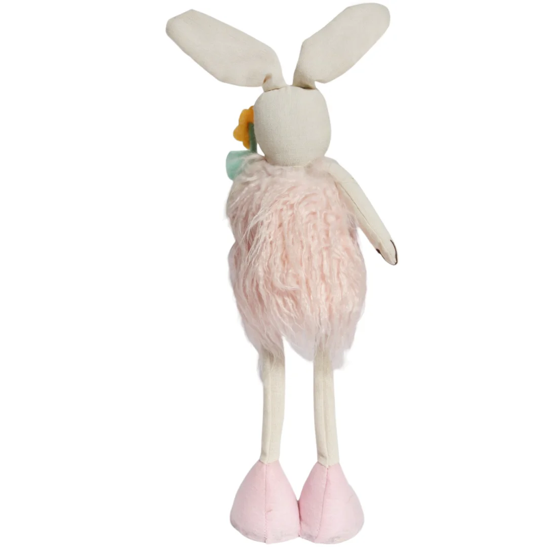 Zając Futrzany z kwiatkiem Ozdoba Wielkanocna Figurka 50 cm — zdjęcie 4