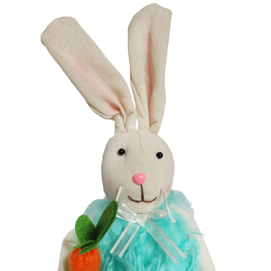 Zając Futrzany z Marchewką Ozdoba Wielkanocna Figurka 50 cm — zdjęcie 2