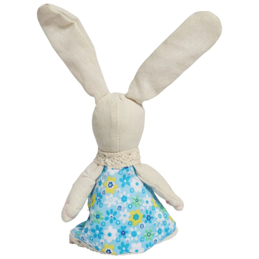 Zając siedzący Ozdoba Wielkanocna Figurka w niebieskiej sukience 40 cm — zdjęcie 4