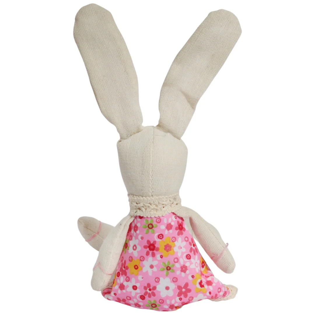 Zając siedzący Ozdoba Wielkanocna Figurka w różowej sukience 40 cm — zdjęcie 4