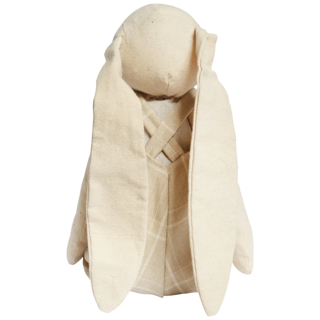 Zając siedzący Ozdoba Wielkanocna Figurka w sukience w kratę 48 cm II — zdjęcie 4