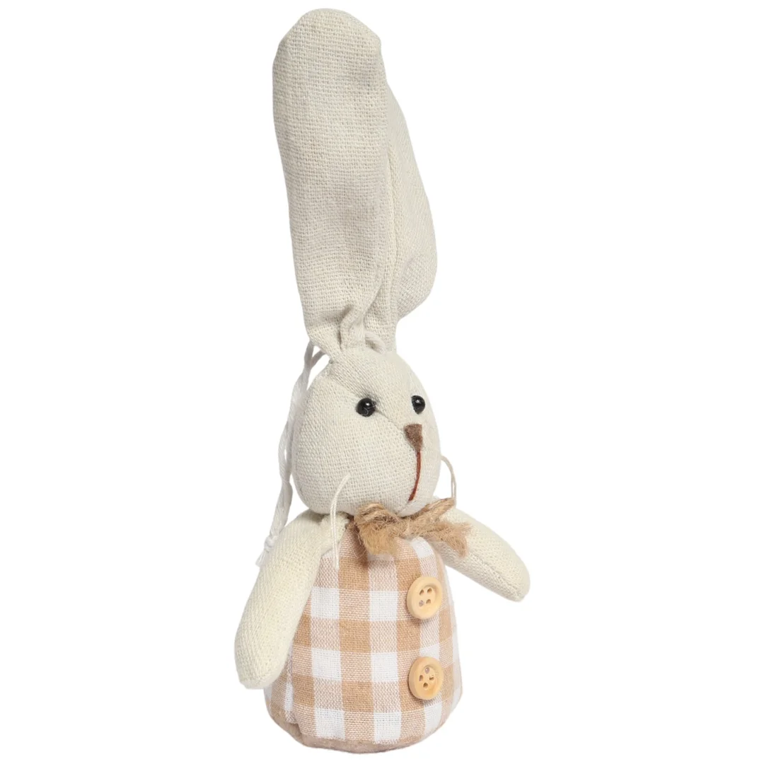 Zając STOJĄCY lniany Ozdoba Wielkanocna Figurka 20 cm CH — zdjęcie 2