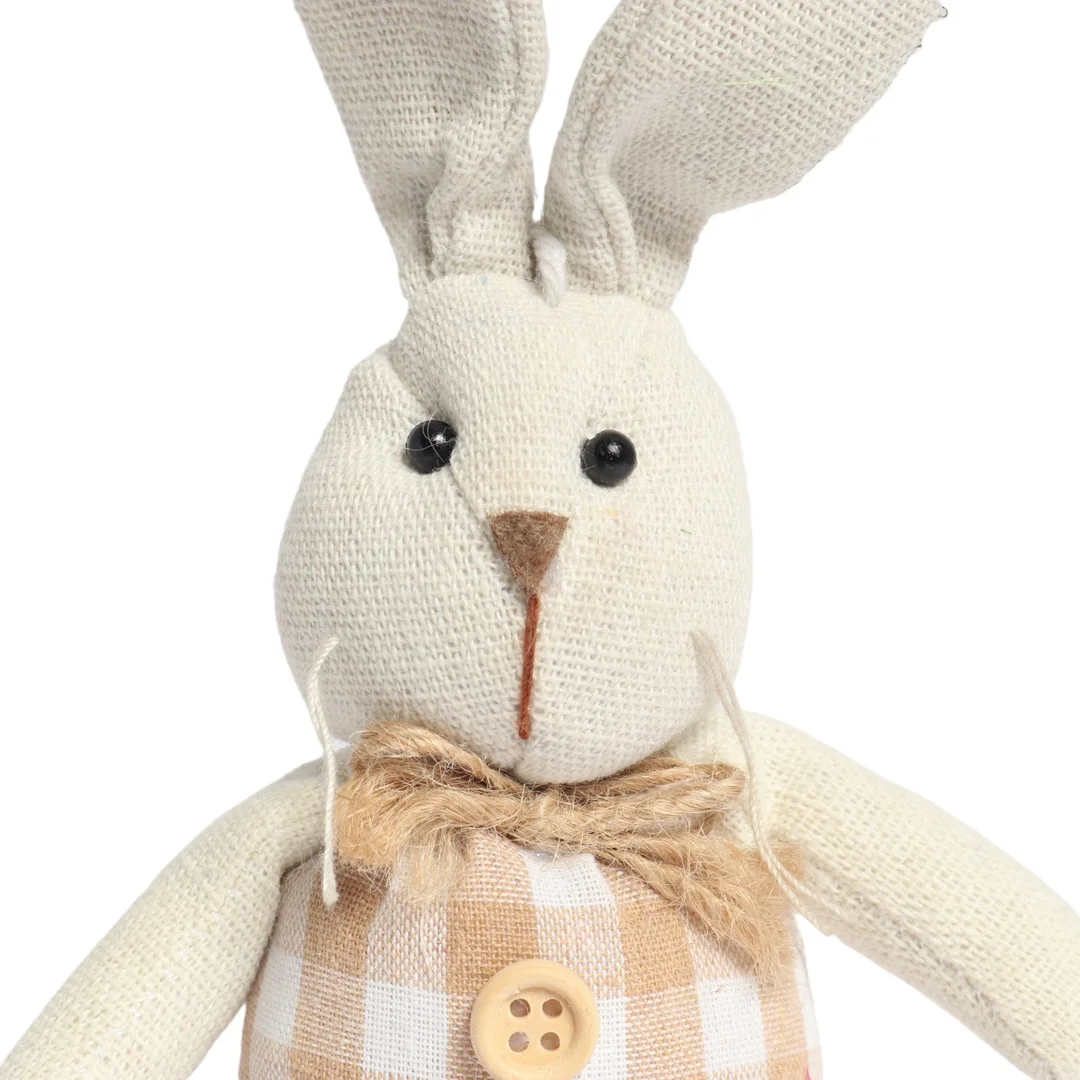 Zając STOJĄCY lniany Ozdoba Wielkanocna Figurka 20 cm CH — zdjęcie 4