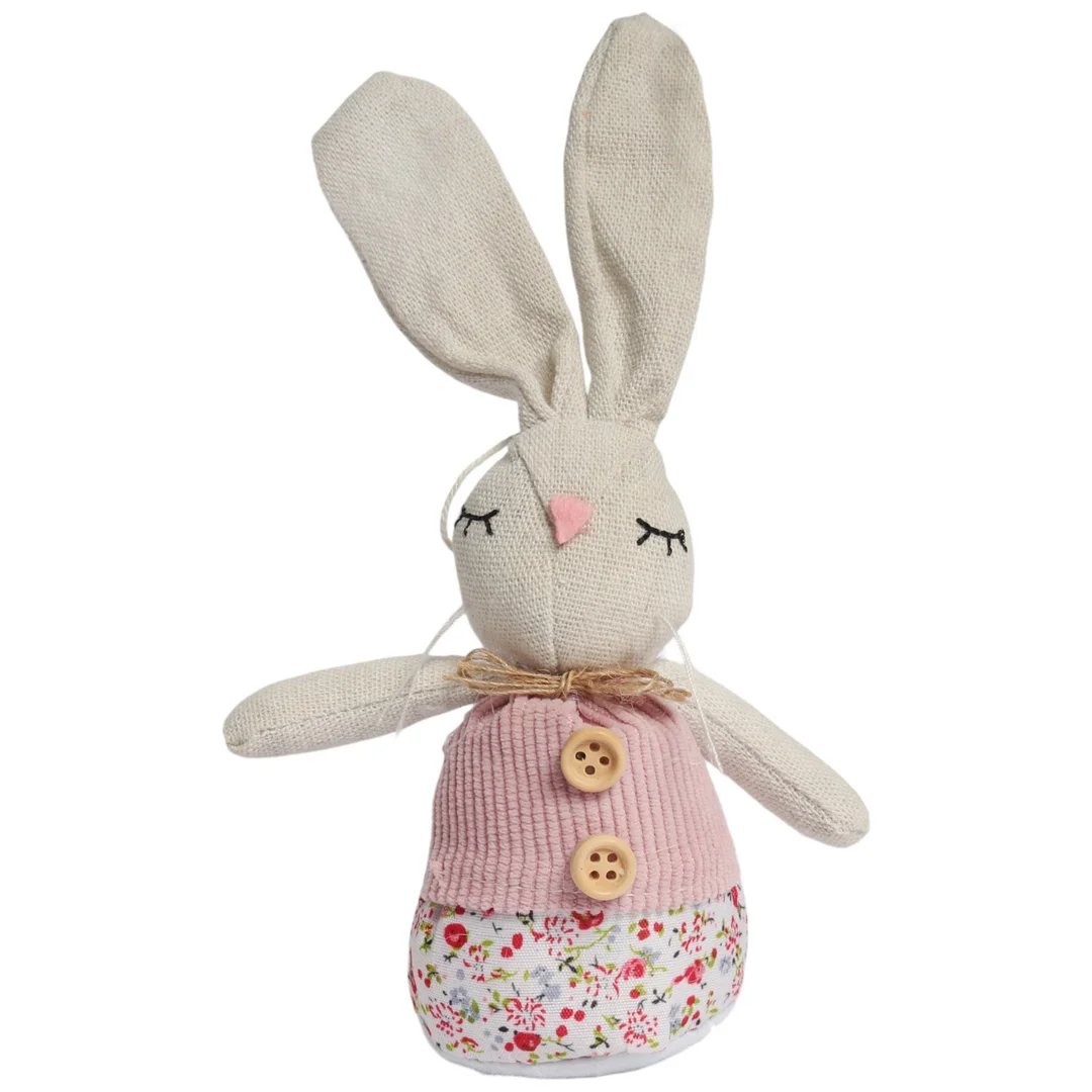 Zając STOJĄCY lniany Ozdoba Wielkanocna Figurka 20 cm CH — zdjęcie 6