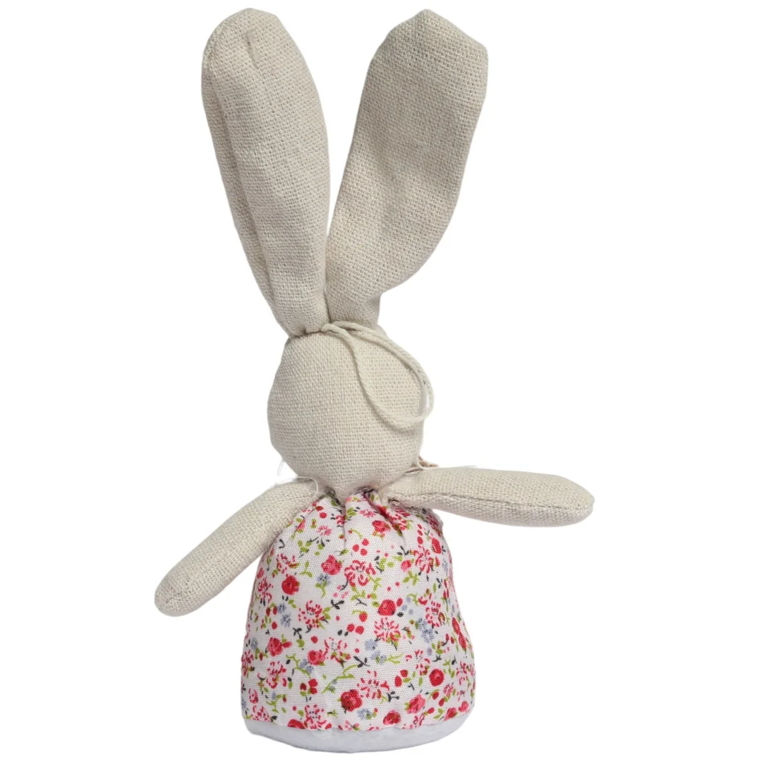 Zając STOJĄCY lniany Ozdoba Wielkanocna Figurka 20 cm CH — zdjęcie 8