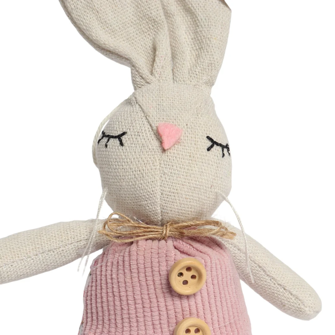 Zając STOJĄCY lniany Ozdoba Wielkanocna Figurka 20 cm CH — zdjęcie 9