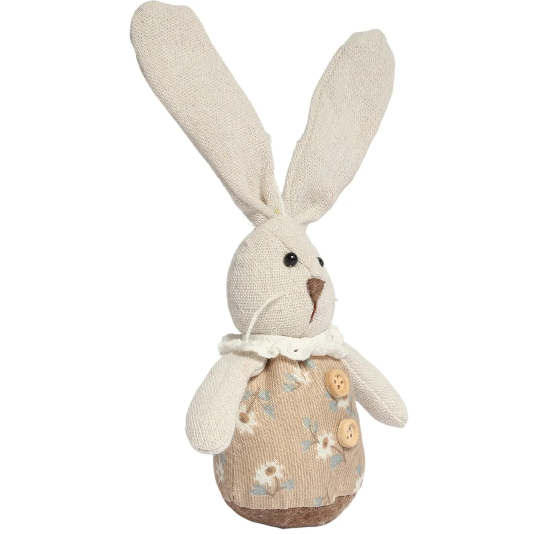 Zając STOJĄCY lniany Ozdoba Wielkanocna Figurka 20 cm DZ — zdjęcie 2