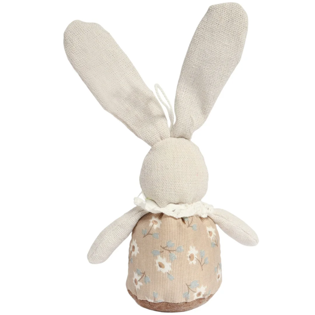 Zając STOJĄCY lniany Ozdoba Wielkanocna Figurka 20 cm DZ — zdjęcie 3