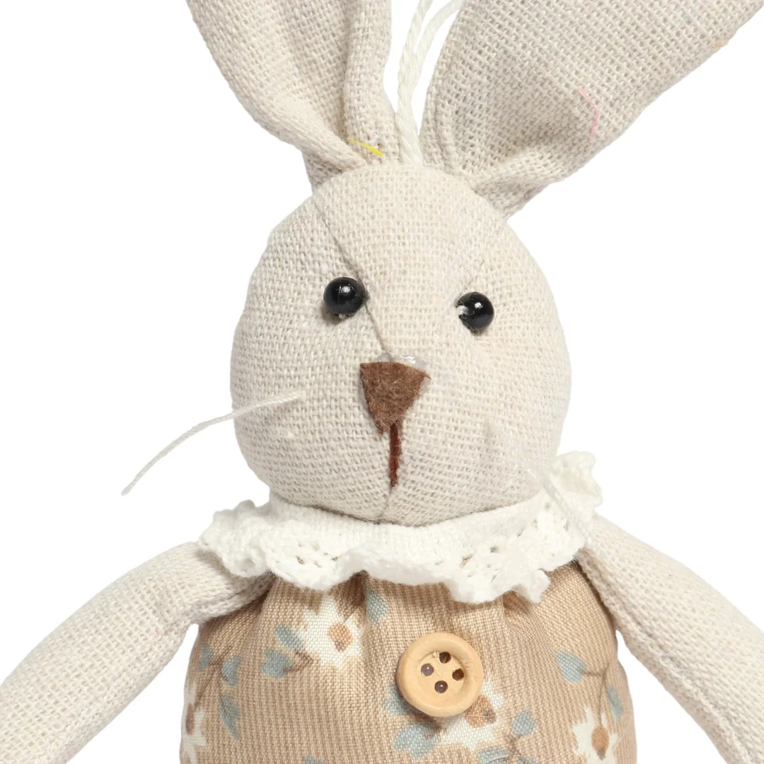 Zając STOJĄCY lniany Ozdoba Wielkanocna Figurka 20 cm DZ — zdjęcie 4