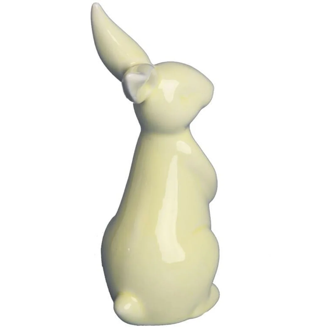 ZAJĄCZEK CERAMICZNY FIGURKA STOJĄCA 15 CM ŻÓŁTA — zdjęcie 2