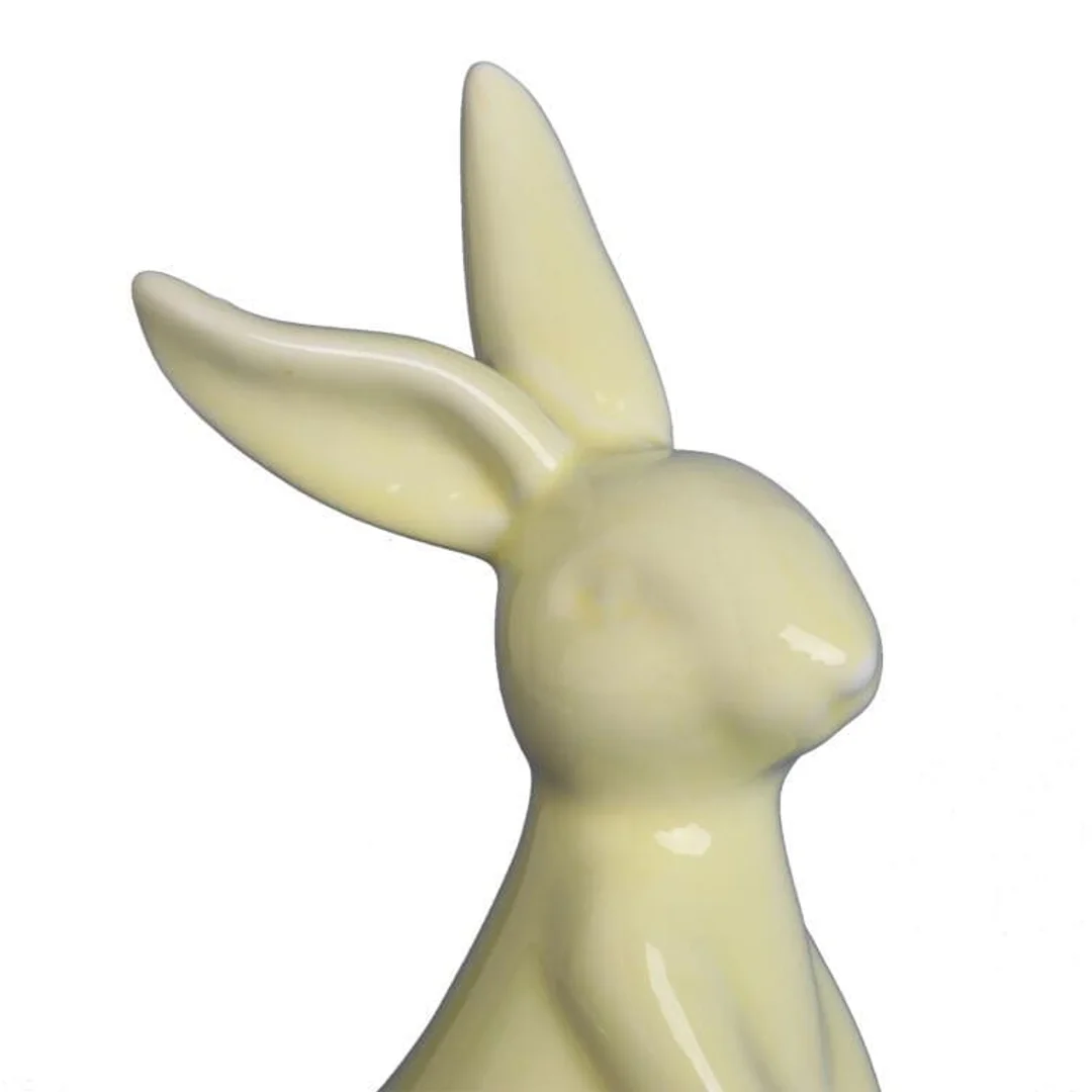 ZAJĄCZEK CERAMICZNY FIGURKA STOJĄCA 15 CM ŻÓŁTA — zdjęcie 3