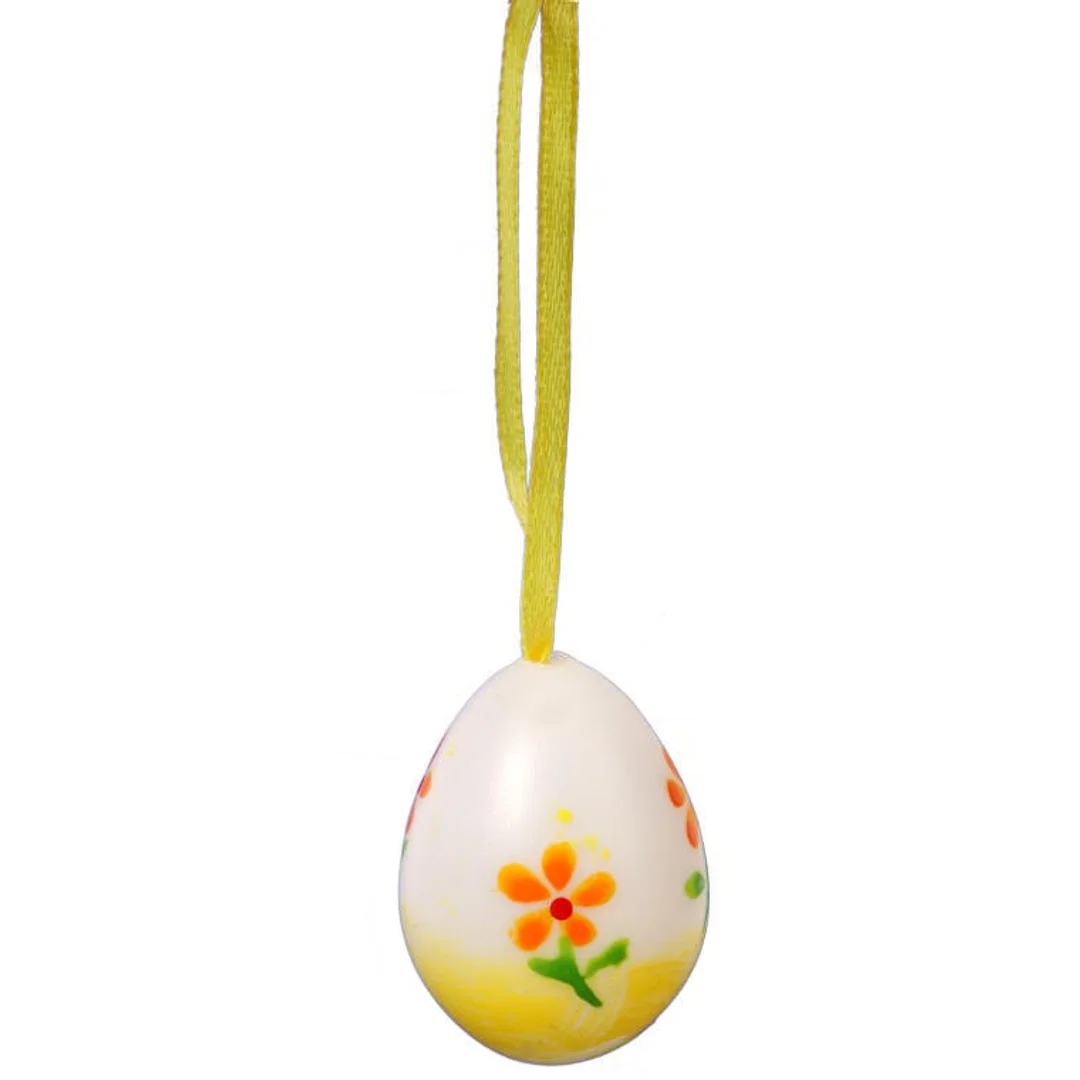Zestaw 12 Plastikowych Jajek Wielkanocnych do Zawieszenia - Żółte, 4 cm — zdjęcie 3