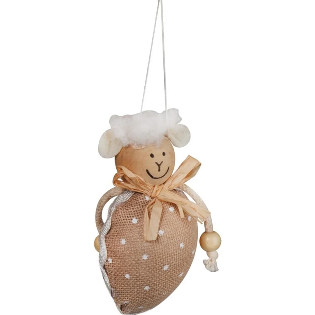 Zestaw 3 Brązowych Baranków Wielkanocnych do Zawieszenia, 7 cm — zdjęcie 3