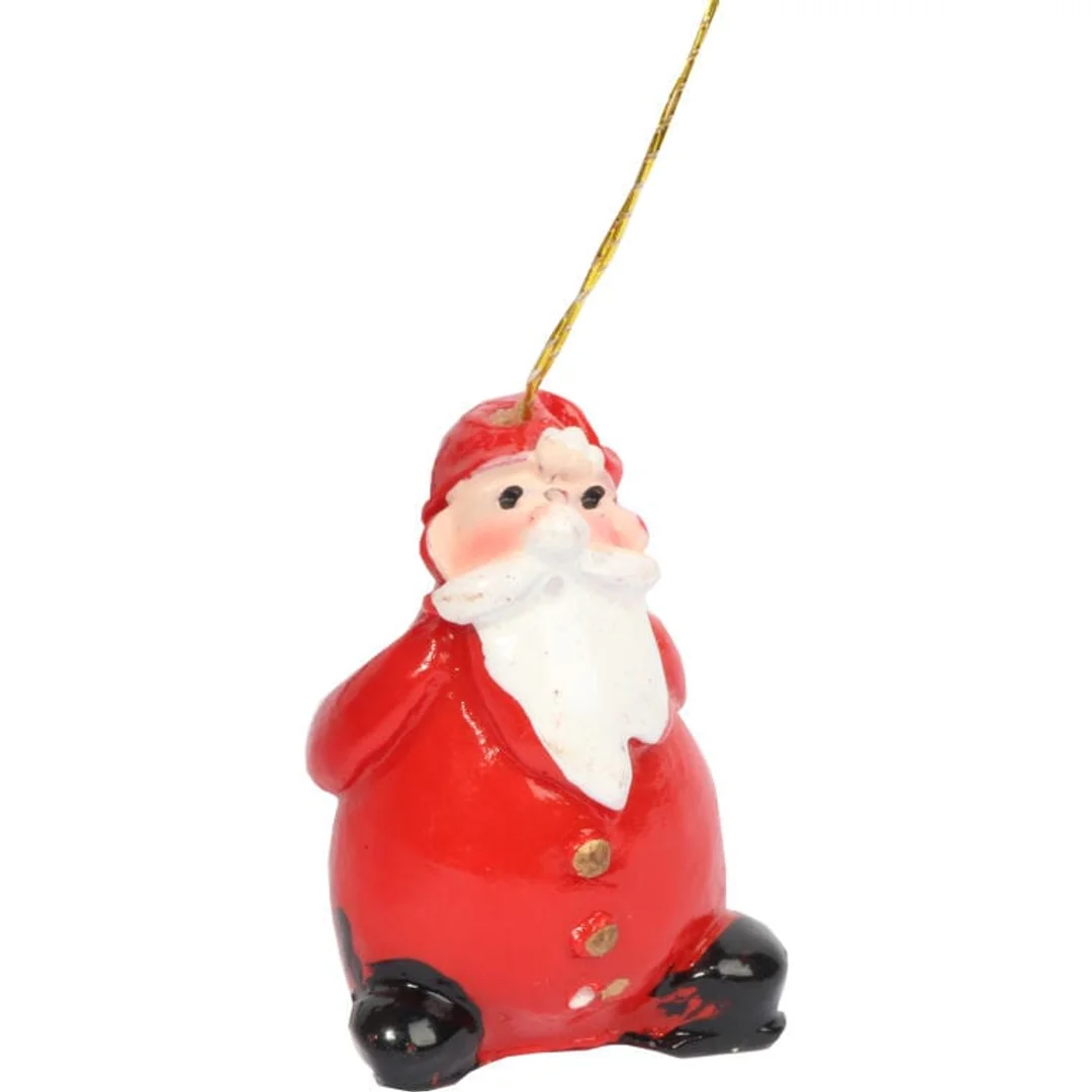 Zestaw 6 Czerwonych Zawieszek Świątecznych Mikołaj 3 cm — zdjęcie 3