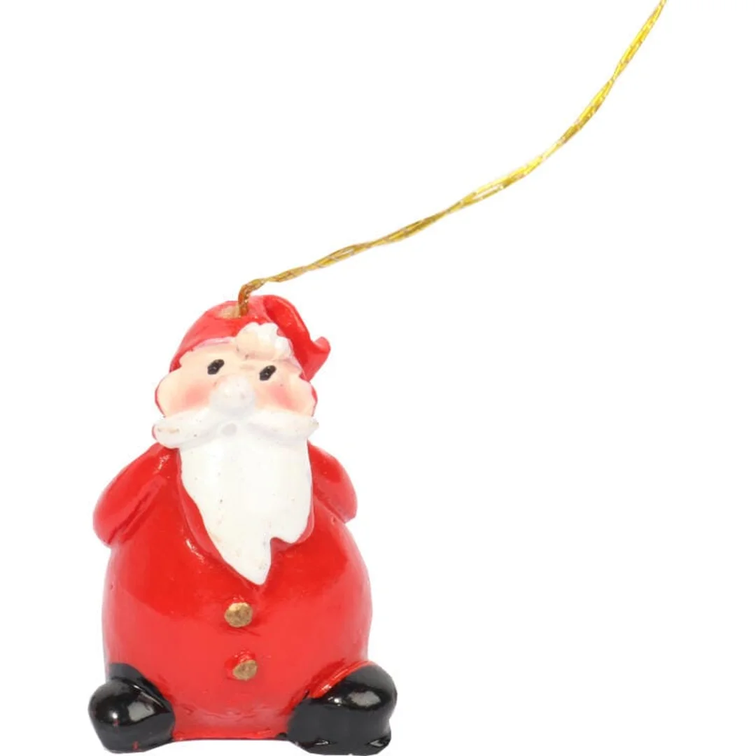 Zestaw 6 Czerwonych Zawieszek Świątecznych Mikołaj 3 cm — zdjęcie 4